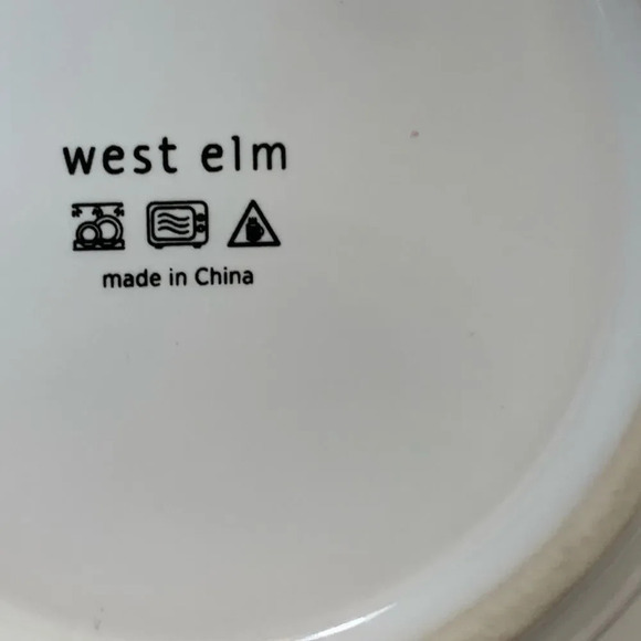West Elm Initial Mug “F” Gold Yellow Aztec Print‎ Coffee Tea Ceramic Monogram - Picture 3 of 9
